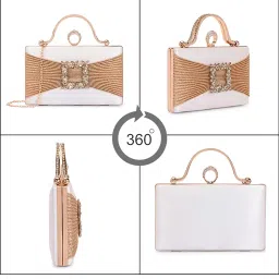 tooba Handicraft Women's Embellished Envelope Clutch Bag| Evening Bag, Bridal Purse & Party Handbag | Wedding & Special Occasion Clutch image 2