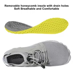 josaywin Water Shoes for Men Quick Dry Wide Toe Aqua Shoes Adjustable Barefoot Sock for Swim Beach River Pool Surf image 2