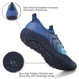 watelves Water Shoes Mens Womens Beach Swim Shoes Quick-Dry Aqua Socks Pool Shoes for Surf Yoga Water Aerobics (G-Classic Blue, 39) image 4