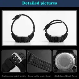 shocknshop Digital Sports Multi Functional Black Dial Watch for Mens Boys -315RED image 2