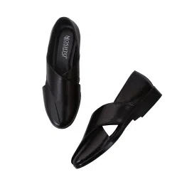 moshto Men's Ethnic Criss Cross Slip On Juttis and Mojaris for Wedding|Party|Occasions|Fashion|Stylish|Outdoor|Indoor|Lightweight|Shoes with Anti Skid Sole image 2