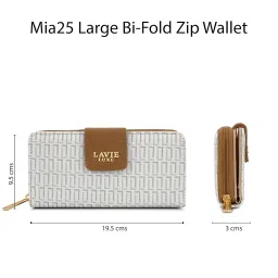 lavie luxe Women's Mono Mia25 Bifold Zip Wallet |Gift For Ladies image 3