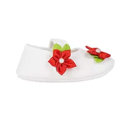 rsmart Baby's Cotton Booties Shoes (White) image 1