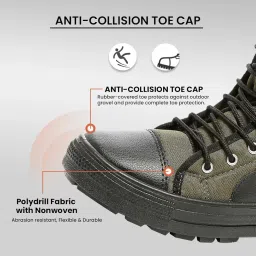 unistar High Ankle Trekking Ridding Men's Boots | Anti Skid Sole with Mild Waterproof Protection image 2