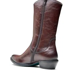 michael angelo Women's Cowboy Boots Pull On Cowgirl Boots Mid Calf Western Boots image 4