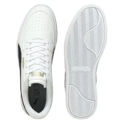 puma Unisex-Adult, Court Curves, White-Black-Metallic Gold, Sneaker, 9UK, (40608803) image 4