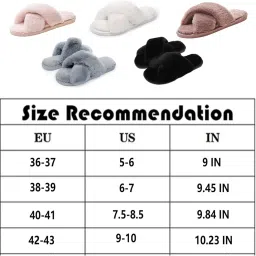 bleqys Slipper For Women's Flip Flops Fur Winter Fashion Anti Skid Slip Soft Warm Cloth Woolen Winter House Slippers for Women Girls image 3