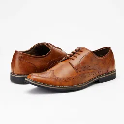 centrino Men's Formal Shoes | Lace-up Oxford Shoe with Solid Design | Stylish Design with Comfortable Fit| Provide Comfort & Stylish (1421) image 3