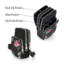 ji accessories JI Crossbody Phone Bag for Women Mini Wallet Bags with Adjustable Shoulder Strap Wallet Clutch Bag for Girls Zipper Phone Pouch Handbag image 4