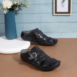 metro Men Faux Leather Slip-on Comfort Fisherman Sandal image 1