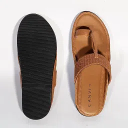 canvi - take change to make change CANVI Stylish | Fancy | Comfortable Kolhapuri Chappal Sandal Slipper for Men Stylish Faux Leather Men's Kolhapuri Slippers Thong Sandals for Men Stylish & Comfortable image 2