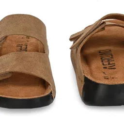 afrojack Men's Sandals – Original Leather Stylish & Trendy Lightweight Casual Slippers for Men, Comfortable Summer Footwear, Slip-On Sandals for Everyday Use (S771) image 4