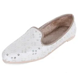 dfr Men Ethnic Jutti Wedding Kurta Loafer Shoe Juti Off White image 1