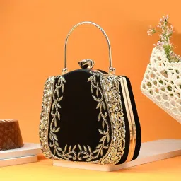 tooba Women's Handicraft Beautiful Bling Box Clutch Bag for Wedding, Banquet, Gift Family, & Friends image 1