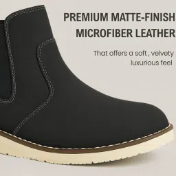 kraasa Mens ZYRO Slip On Casual Chelsea Boots | High Tops, Soft Cushioned Insole, Comfortable Fit, Trendy, Fashion, Stylish Boots image 1