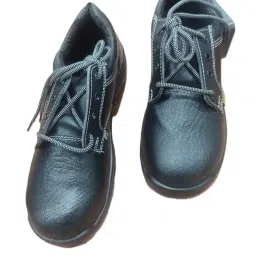 safetify Emperor Safety Shoe – Steel Toe, Black, Single Density PU Sole, Industrial Work Boot, Anti-Slip & Oil Resistant, Durable Leather Upper – Men’s Protective Footwear Size 7 image 5