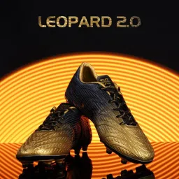 Vector X Leopard Firm Ground Football Shoes for Men | TPU Studs for Turf & Hard Ground | Lightweight PU Synthetic Upper with Cushioned Support image 1