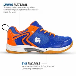 DSC Court 44 Badminton Shoes for Men and Boys with Natural Crape Rubber Non Marking Outsole image 3
