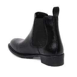 bruno manetti Women's Slipon Both Side Elastic Ankle Length Comfort Mid Top Chelsea Flat Boots image 1