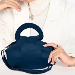 evolic Abu fashion Women Blue Sling Bag (.,Potli blue) image 2