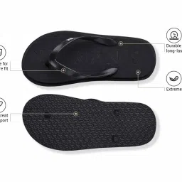 neeman's Eco Classic Slippers for Men | Stylish, Comfortable & Lightweight Flip Flops for Men's | Flexible & Durable | Flat, Rubber, Anti Skid, Soft Daily Use Chappal image 2