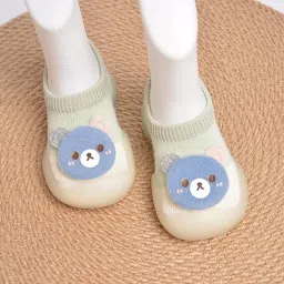 mezon Baby Socks Shoes Anti Skid Rubber Soft Sole Infant Slippers Cotton Mesh Breathable Lightweight Sock Shoes (Multicolor) image 2