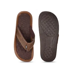 bata Men Casual flip flop thong slipper - Brown image 3