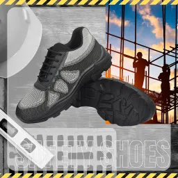 ratanic Mesh Steel Toe Industrial Safety Shoes for Man/Safety Shoes for Men Light Weight Construction, Outdoor 06 UK/India image 4