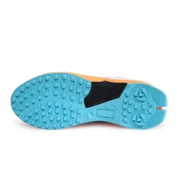 east star sports Zimba S24 Cricket Shoes, Unisex, Low-top, Orange and White, Rubber Cleats image 4