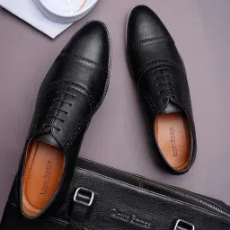 louis stitch Men's Formal Lace-up Oxford Shoes for Men | Solid Design | Ideal for Formal, Business Casual, and Parties (LSRGOX) image 1