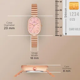 carlington Iconic Analog Watches for Women with Premium Linked Stainless Steel Strap - CT 2031 image 3