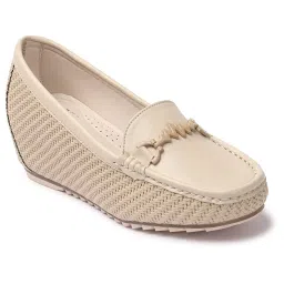 xe looks Women's Ballet Wedges Shoes | Comfortable and Trendy Slip-On Loafers with Cushioned Footbed and Textured Sole | Mules Wedges for Girls - Ideal for Casual and Formal Wear image 4
