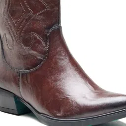 michael angelo Women's Cowboy Boots Pull On Cowgirl Boots Mid Calf Western Boots image 2