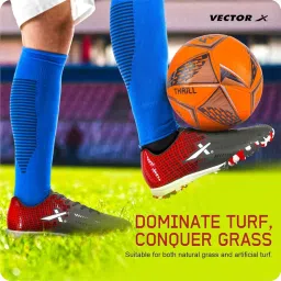 vector x Royale + Turf Shoe for Men with Synthetic Leather Lightweight Insole Provides More Comfort, Cushioning and Grip EVA Phylon/Rubber Sole image 1