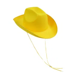 myaddiction Western Cowboy Hat Versatile with Chin Strap for Women Men Photo Props Party Yellow image 1