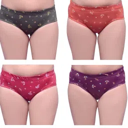 kritziee ™ Women's Cotton Printed Underpants Panty | Panties | Bikini Pack of 4 (Multicolor, Design May Vary) image 2