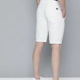 the indian garage co Men Slim Fit Solid Mid-Rise Chino Shorts image 3
