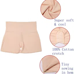 plumbury PLUMBURY® Women’s High Waist Tummy Control Seamless Smooth Safety Shorts/Boyshort Panties/Under Skirt Shorts/Cycling Shorts, Size XS to XXL (Pack of 2) image 4