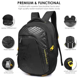 hot shot BAGS ROVER PRO_1416 35L|LAPTOP BAG|TROLLEY SLEEVE|DETACHABLE KEY RING HOLDER|15.6 INCH|OFFICE BACKPACK |COLLEGE BACKPACK|MEN & WOMEN|WATER RESISTANT|LAPTOP BACKPACK FOR MEN image 4