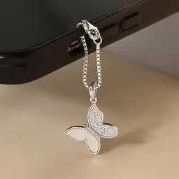 touch925 Elegance Butterfly Charm | Aesthetic Bag Charm For Phone Bag Keychain Airpods Watch Camera Pendants Decor Accessories | 925 Silver Charms | Waterproof and Anti-Tarnish image 3