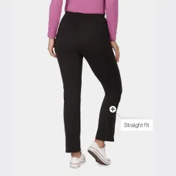 blissclub Women The Ultimate Straight Pants | Trousers for Women | Straight Fit | Pintuck Design | Polyester image 3