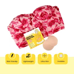 slickfix Self Adhesive Silicone Reusable Nipple Pasties (Nude Colour), Nipple Protectors, Bra-Free Clothing,Reuseable Nipple Stickers, Breast Covers, Waterproof & Sweatproof image 5