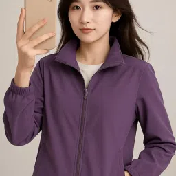 litzo Women's Solid Zipper Hooded Sweatshirt | Front Zip, Ribbed Hem, Lined Hood, Casual Winter Wear | Winter Wear for Women's (L-124-126) image 1