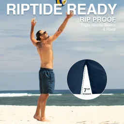 kanu surf Men's Big Havana Extended Size Swim Trunk image 3