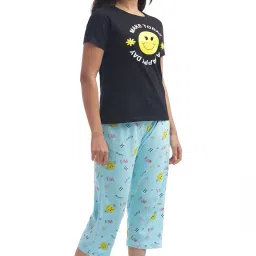 eagle line Women's Cotton Printed T-Shirt & Pajama Set | Comfortable Nightwear image 1