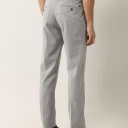 arrow Men's Checked Tapered Fit Trousers image 4