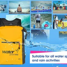 flipco 25L Unisex Dry Bag Backpack for Water Sports & Outdoor Adventures - Multicolor, Roll Top, PVC, Soft Shell image 3