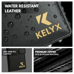 kelyx Passport Cover for Men and Women – Family Passport Holder for 4 with RFID Protection and Leather Passport Pouch and Cheque Book Holder and Passport Bag for Couples image 4