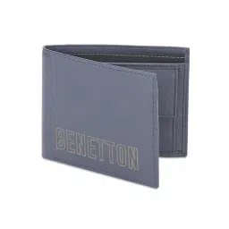 united colors of benetton Selik Leather Global Coin Wallet for Men - Navy, 4 Card Slots image 1