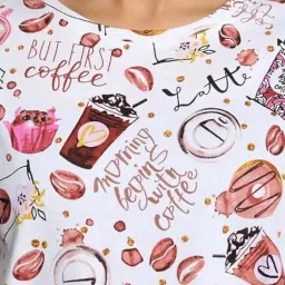 juneberry Cotton Regular Fit Printed Half Sleeves T-Shirt for Women image 2